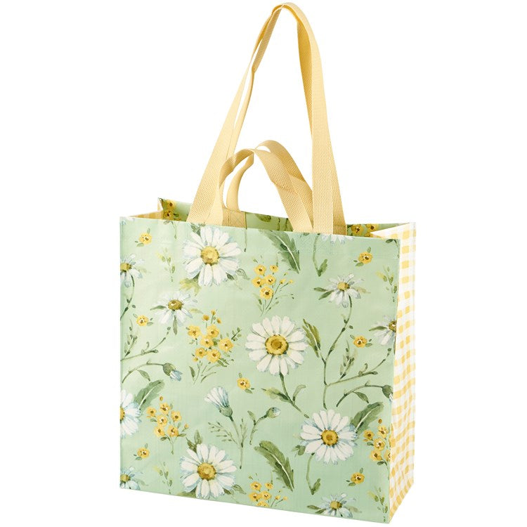 Green Daisy Market Tote