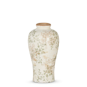 Taupe Floral Vase 12”